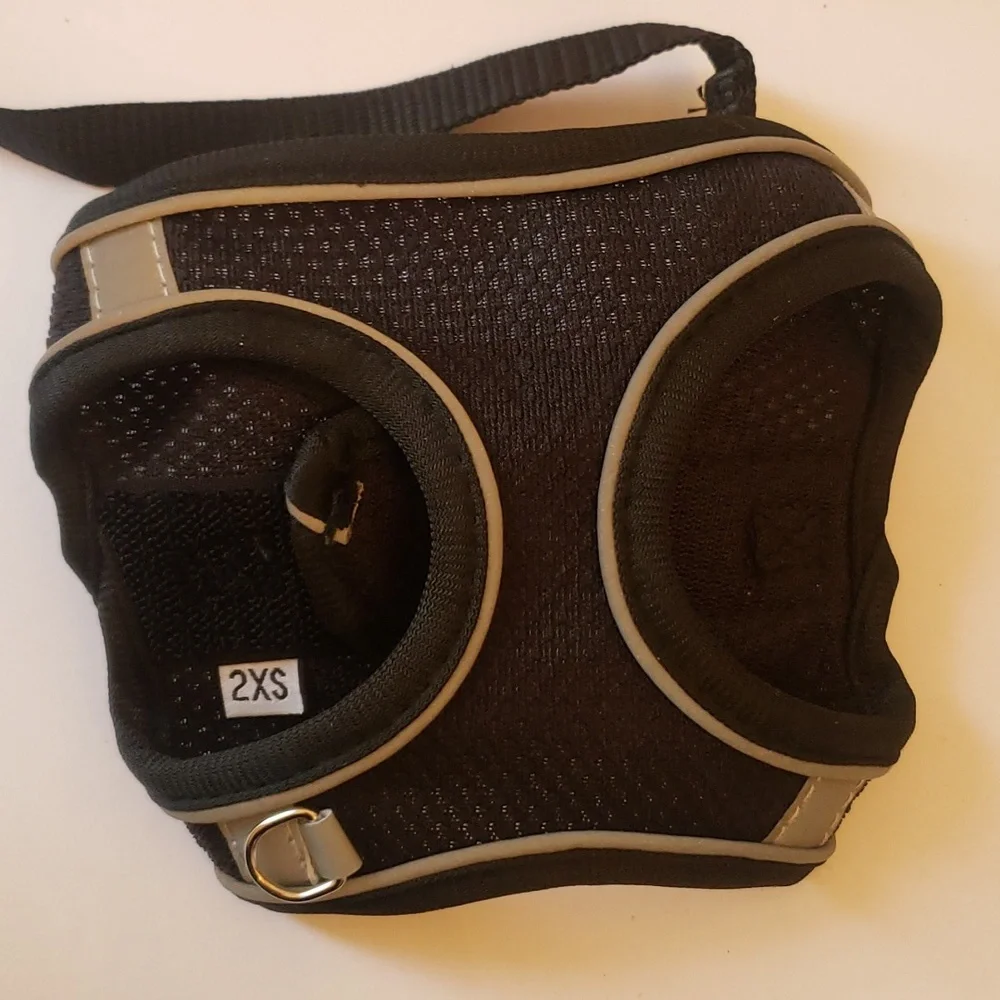🤯3/$12 Black Leash w/ Harness Size XXS Rabbit Cat Small Dog